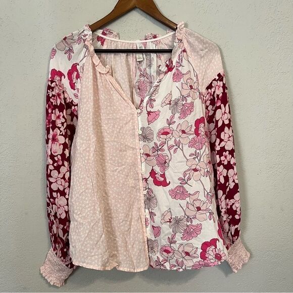 Women's Cato Pink & White Floral Long Sleeve Top - Picture 2 of 8